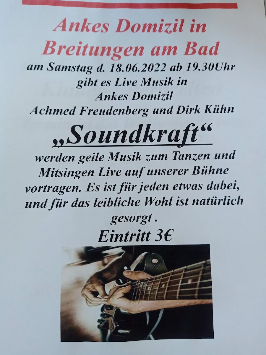 Speisekarte, Ankes Domizil
