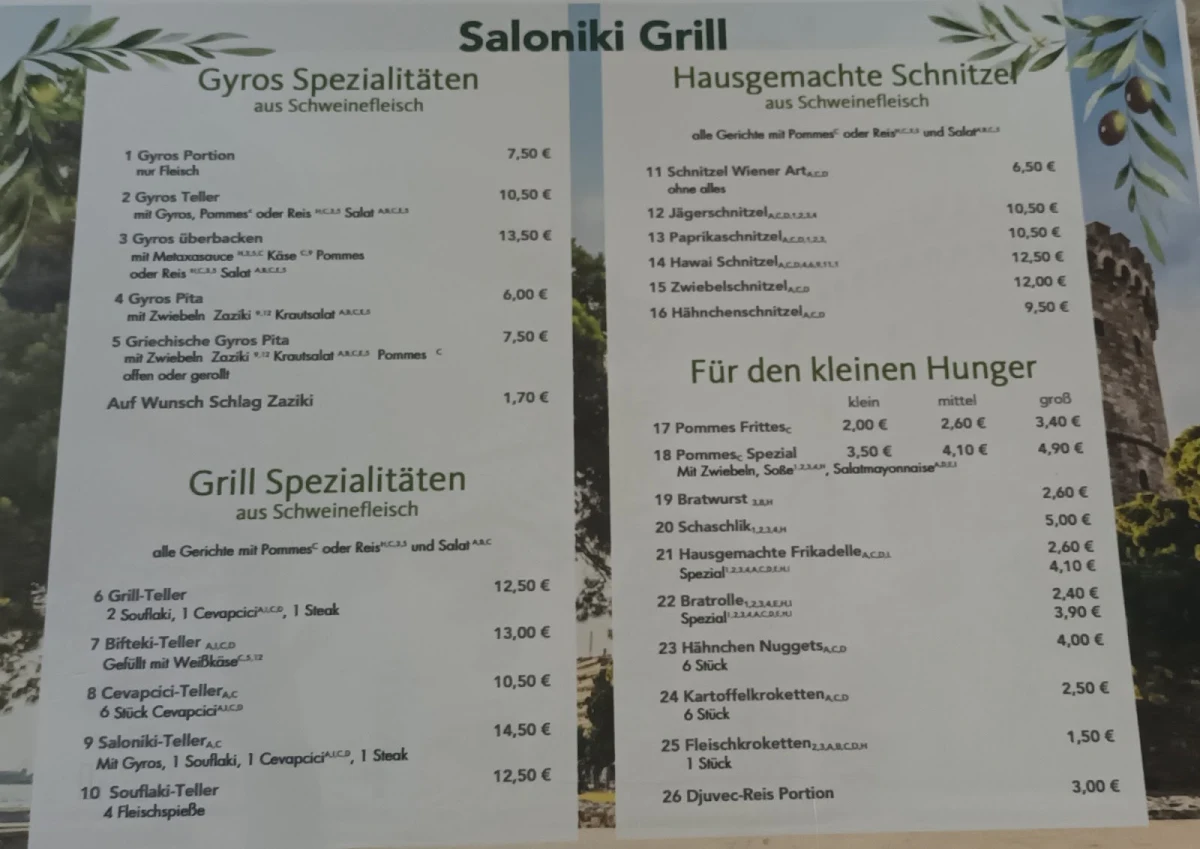 Speisekarte photo 2