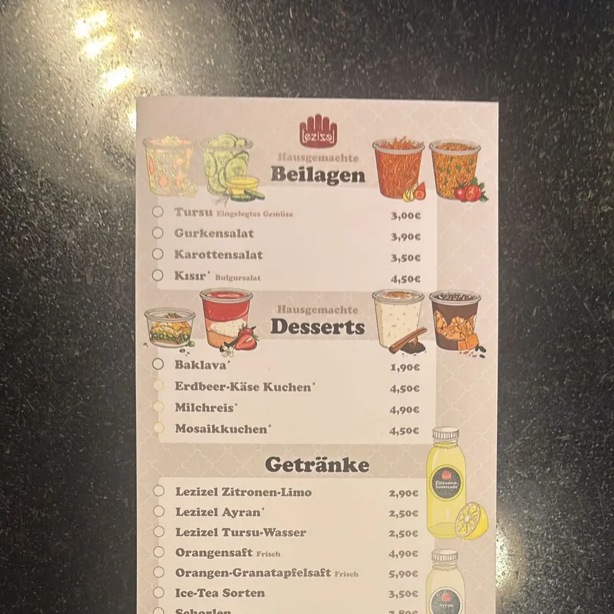 Speisekarte photo 2