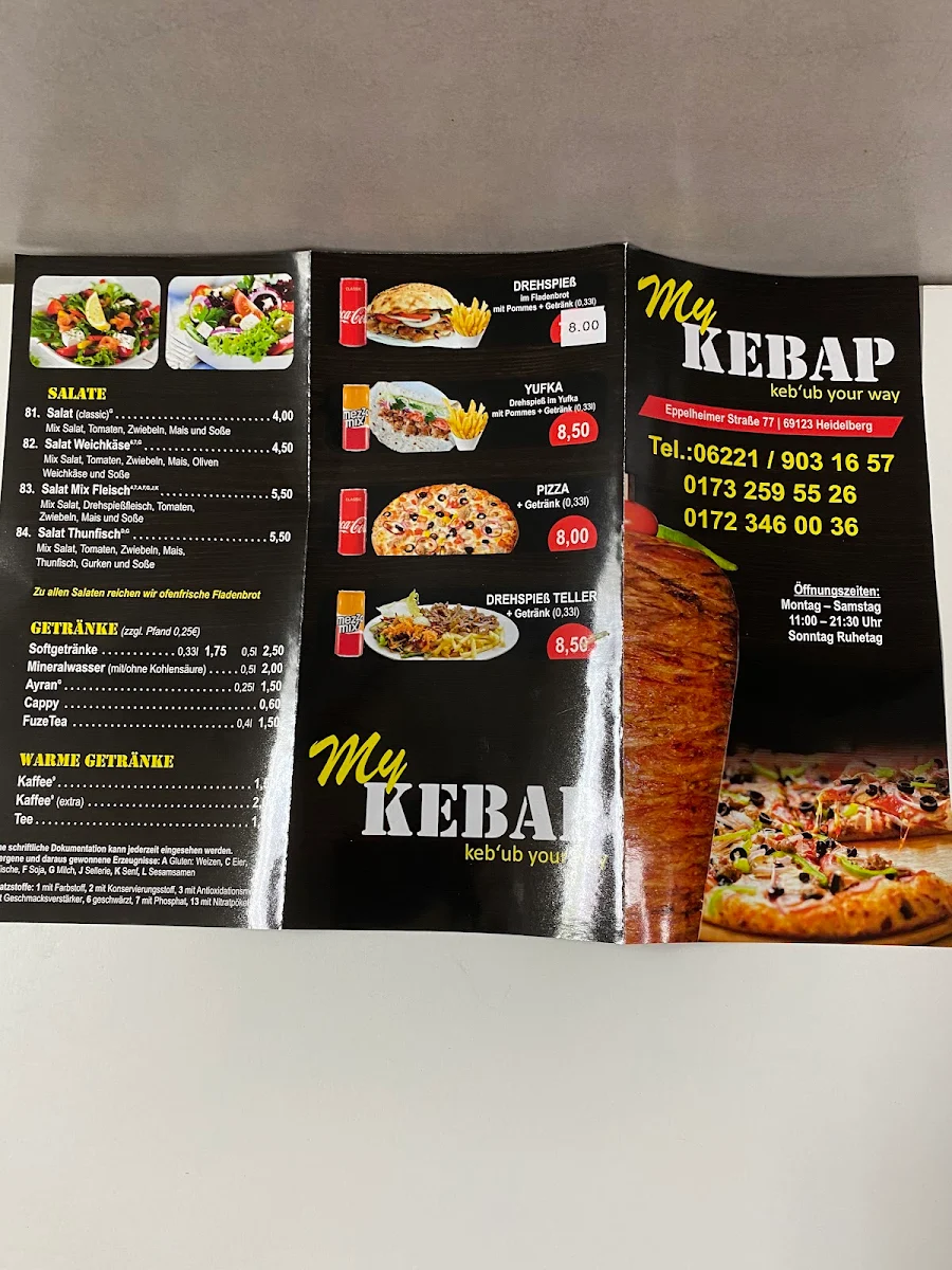 Speisekarte, MyKebab
