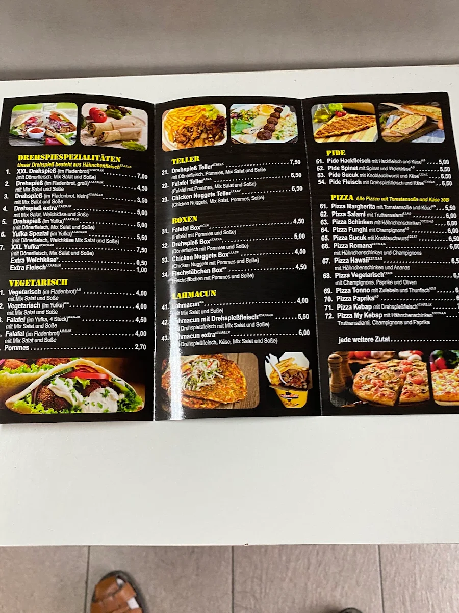 Speisekarte, MyKebab