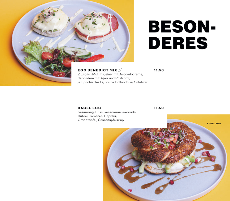 Speisekarte, Qoala Bistro Café
