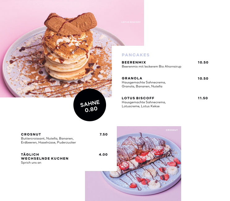 Speisekarte, Qoala Bistro Café