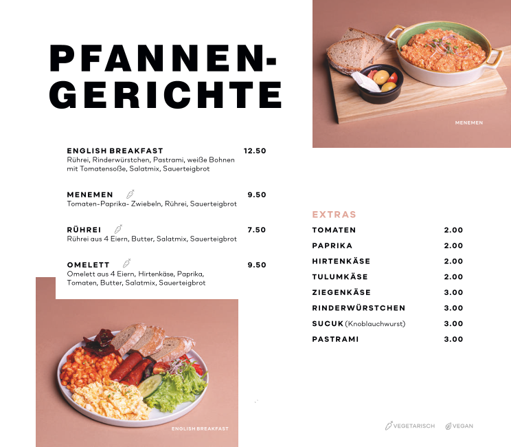 Speisekarte, Qoala Bistro Café