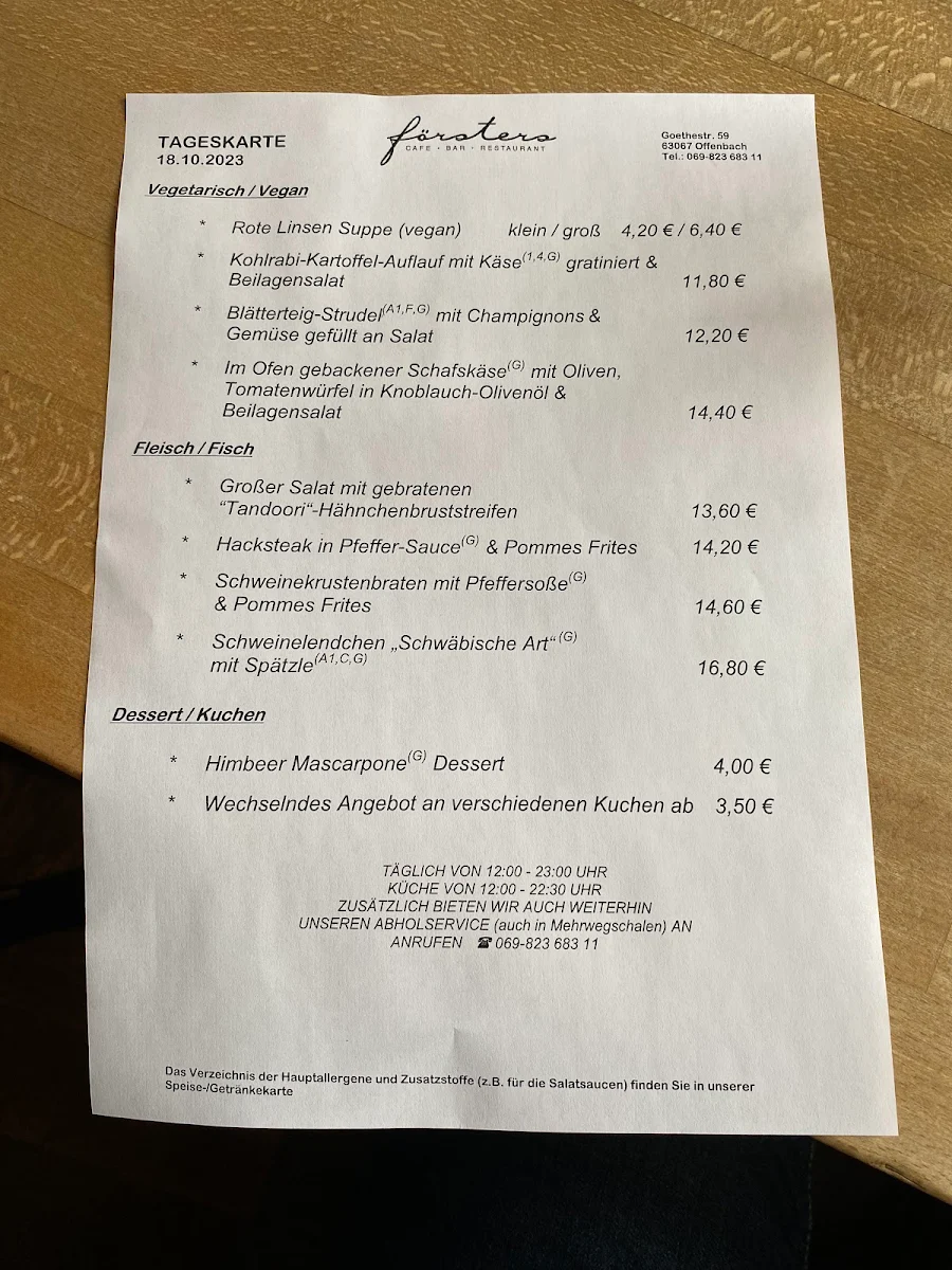 Speisekarte photo 2