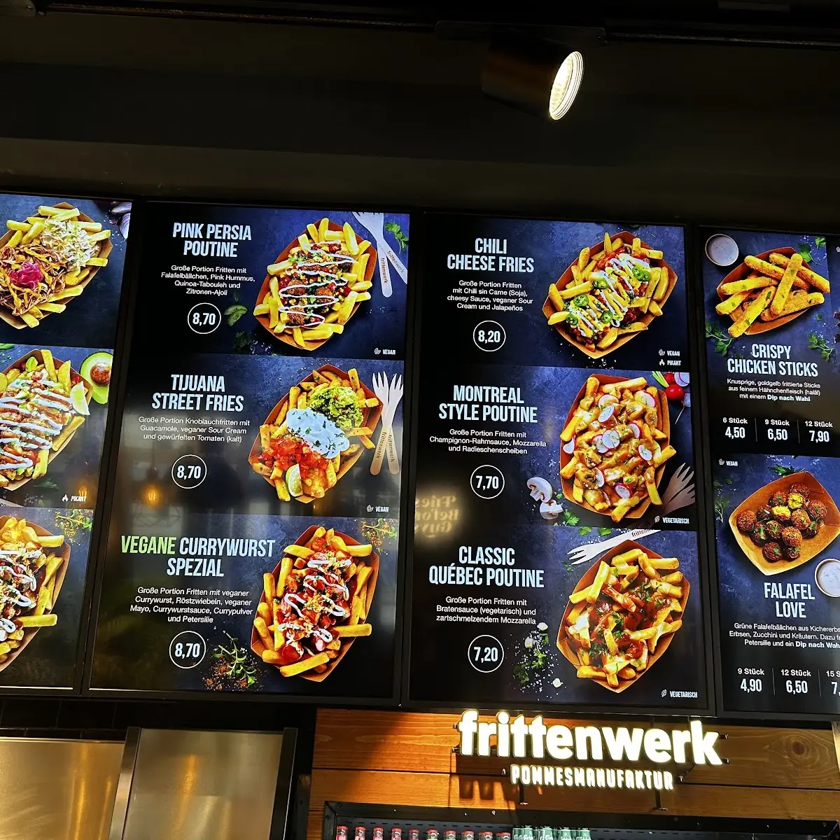Speisekarte, Frittenwerk Koblenz