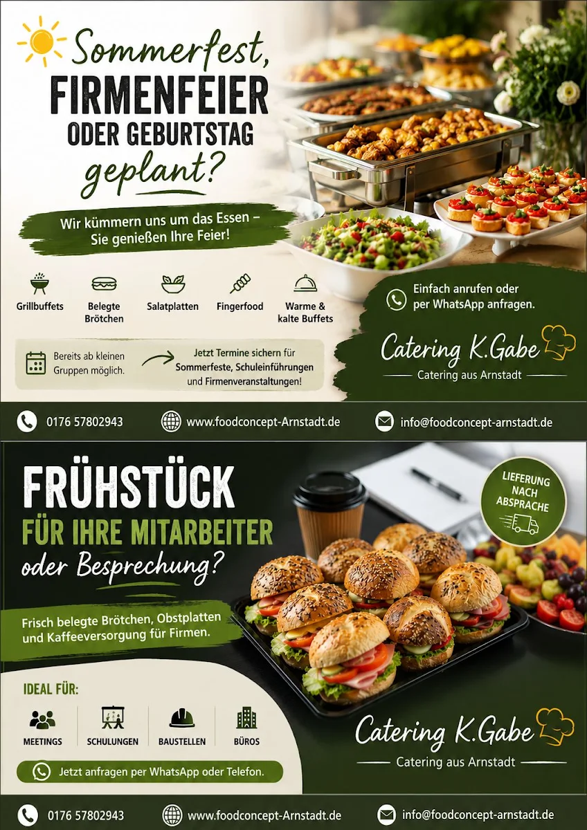 Speisekarte, FoodConcept-Arnschter Fresstempel-Catering K.Gabe