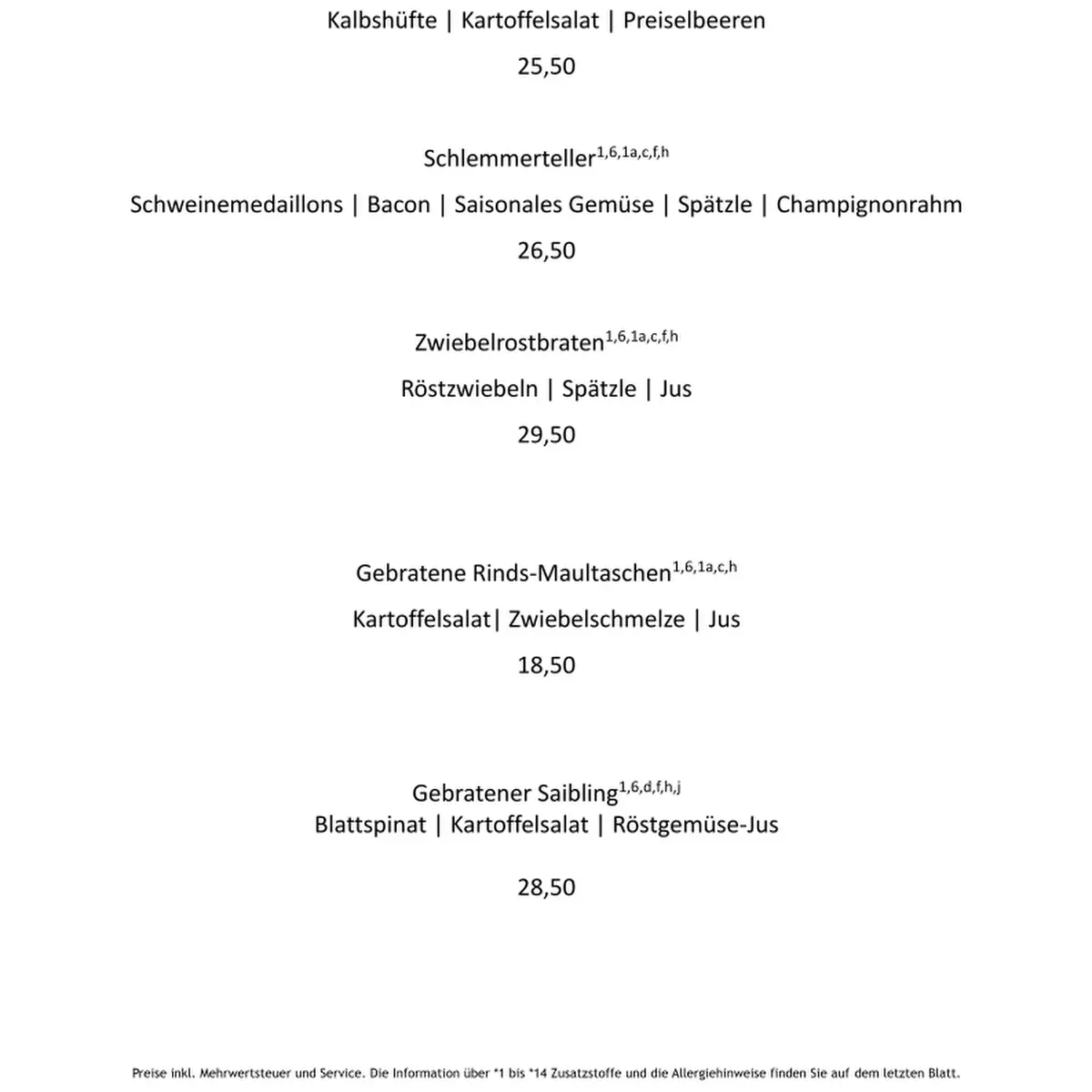 Speisekarte photo 2