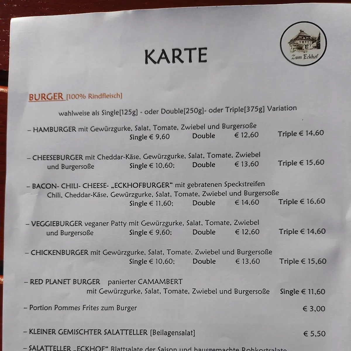 Speisekarte photo 1