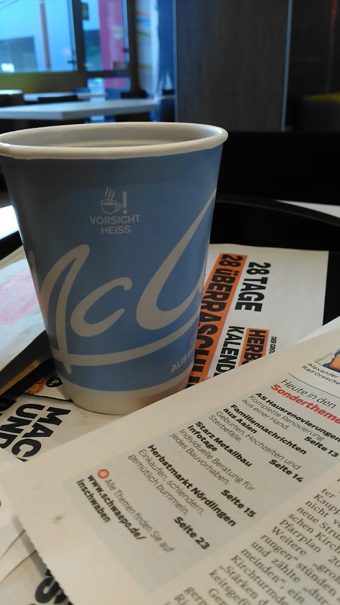 Speisekarte, McDonald's
