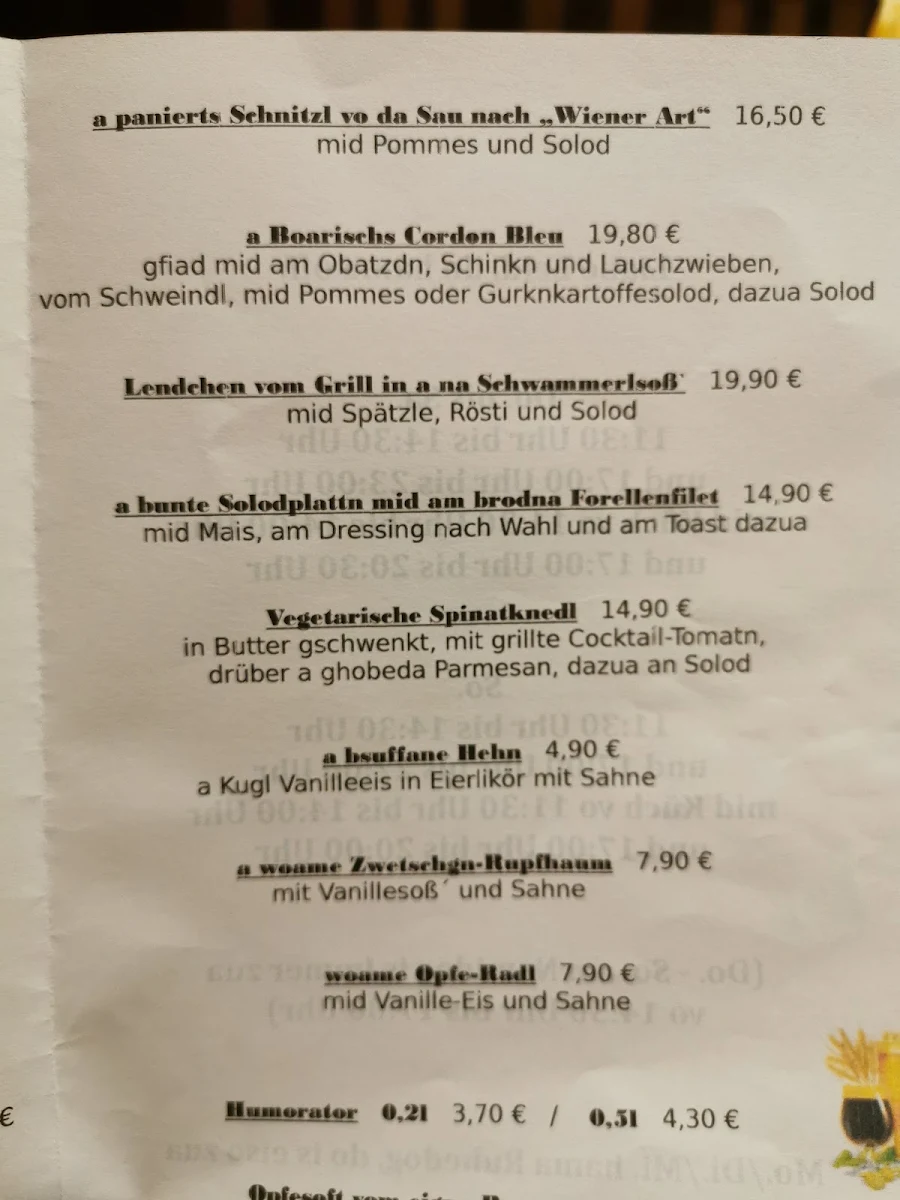 Speisekarte photo 1