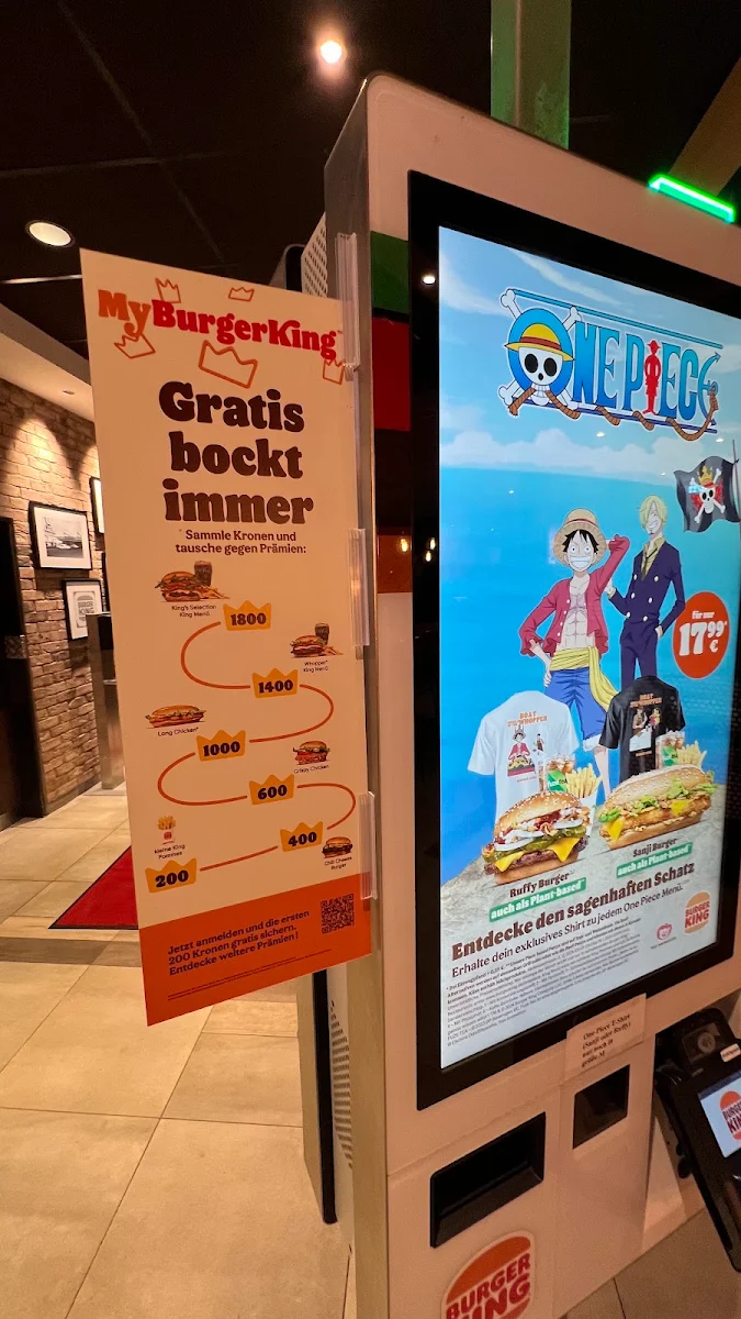 Speisekarte, Burger King Rendsburg
