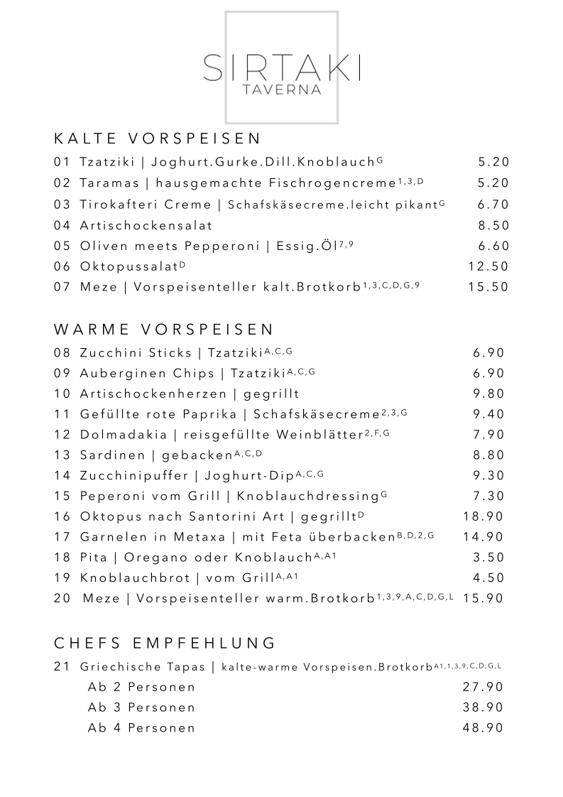 Speisekarte photo 1