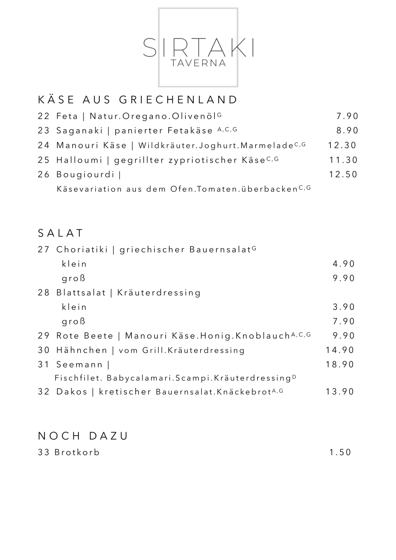 Speisekarte photo 2