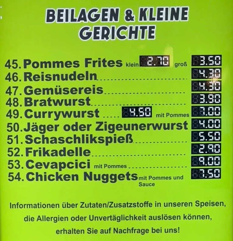 Speisekarte photo 2
