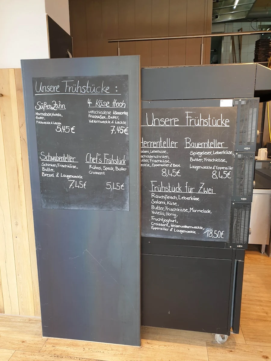 Speisekarte, Dorfbäckerei Tiefenbach