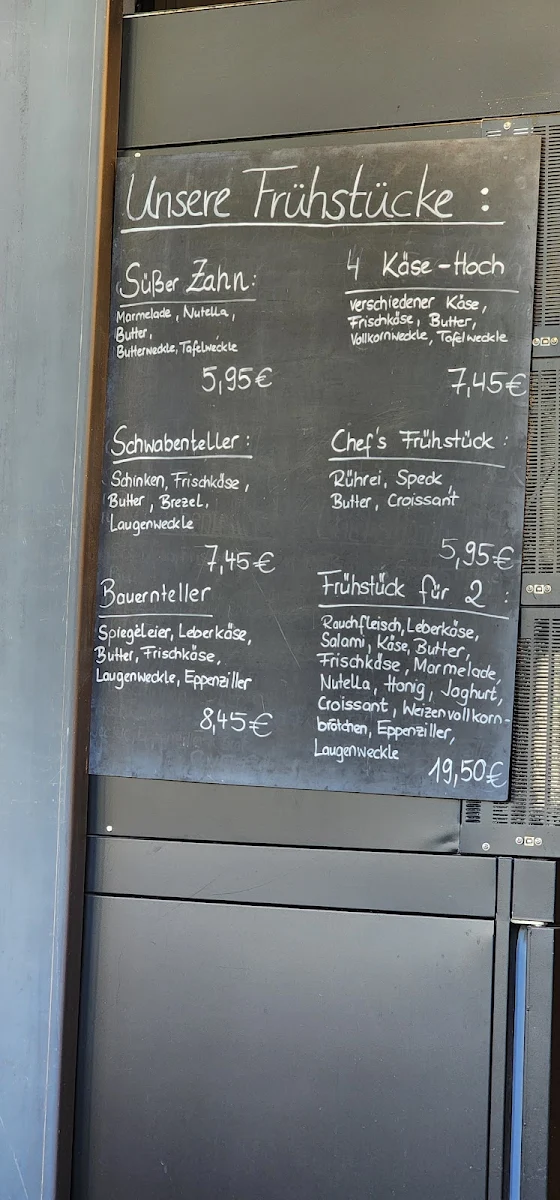 Speisekarte, Dorfbäckerei Tiefenbach