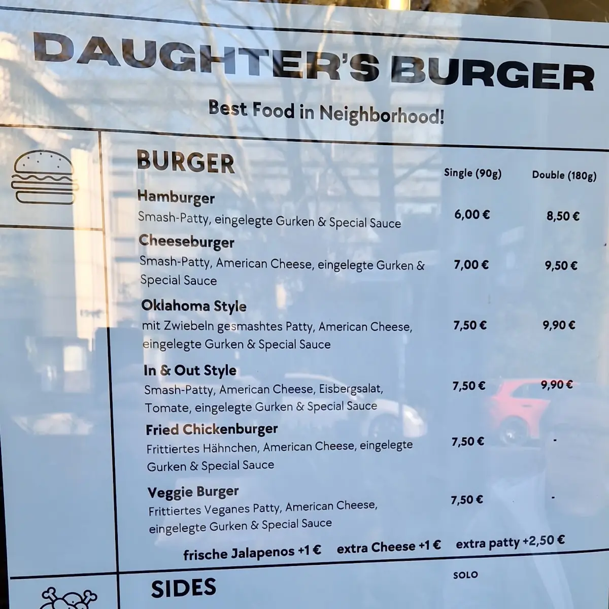 Speisekarte, Daughter's