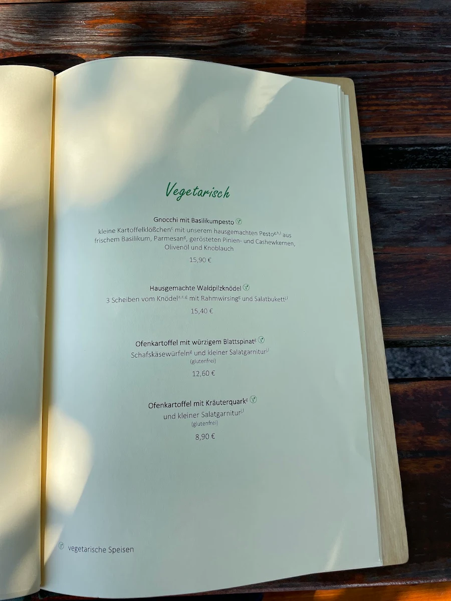 Speisekarte, Gaststätte Lobdeburgklause