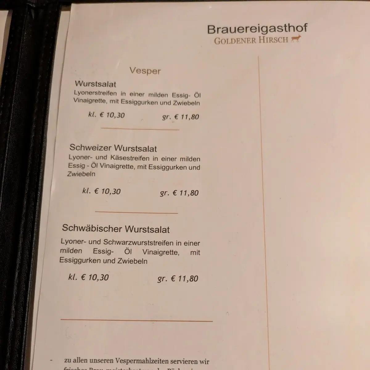 Speisekarte photo 1