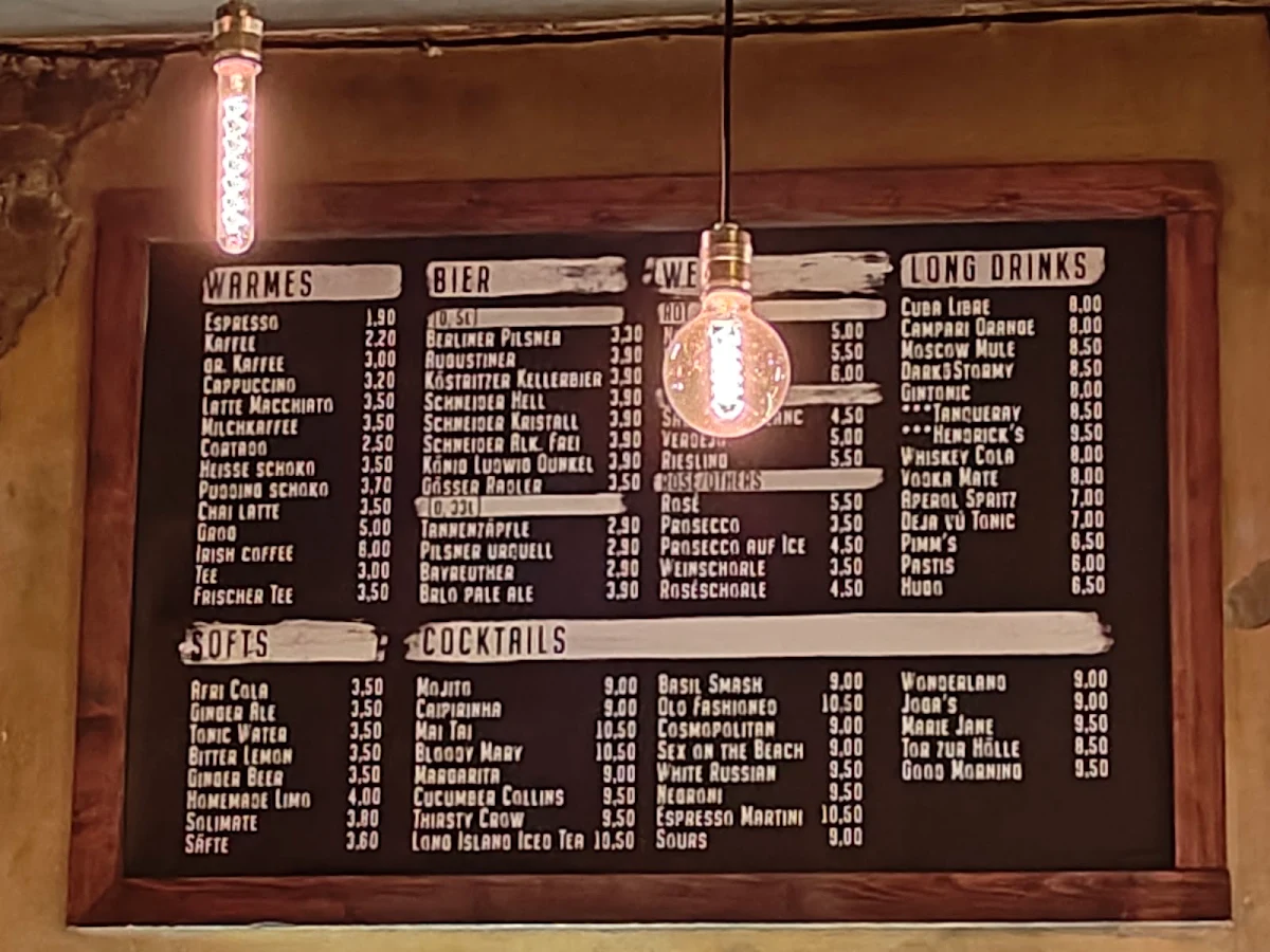 Speisekarte, Mano Cafe