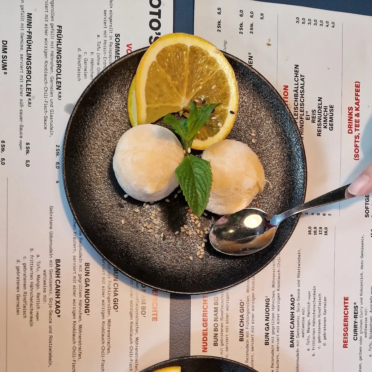 Speisekarte, Kyoto Restaurant