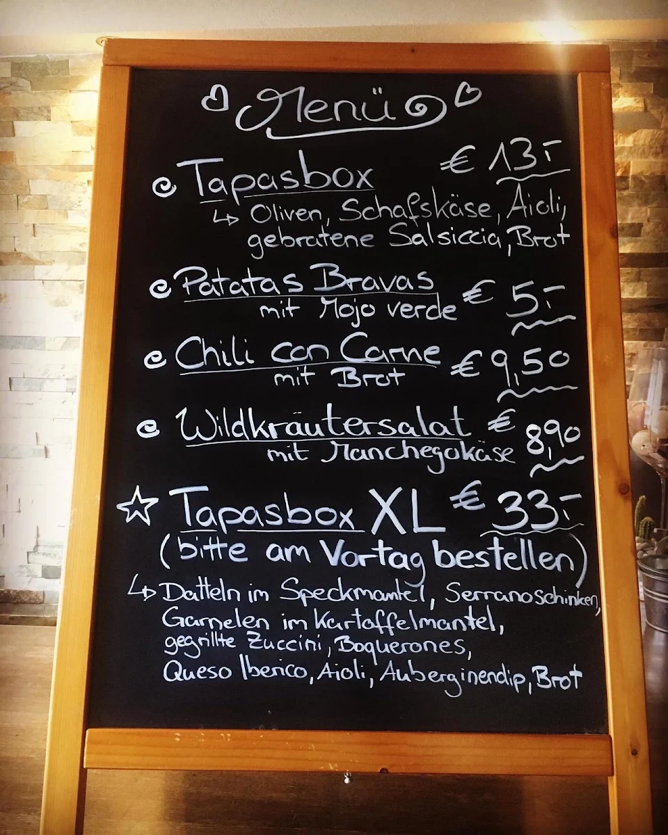 Speisekarte, 9und9zig Grad
