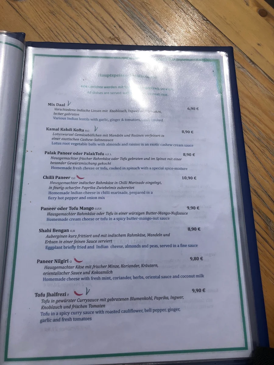 Speisekarte, Hari Moksh