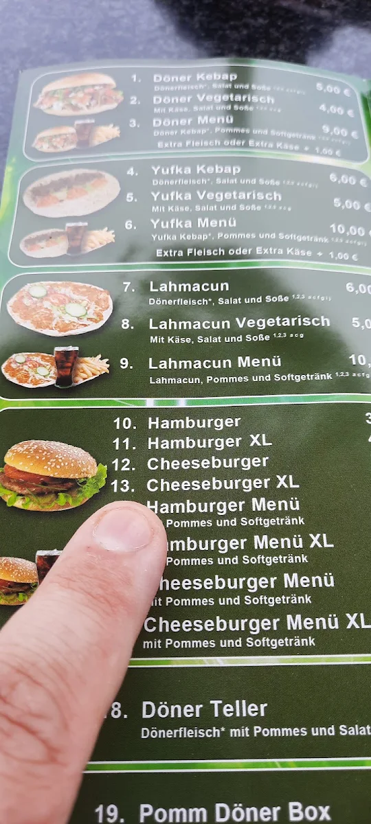 Speisekarte, Ali Baba Pizza Und Kebap Haus
