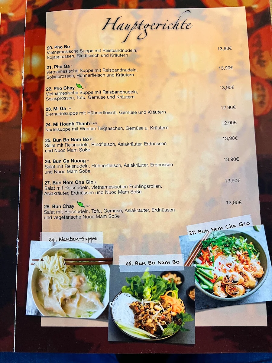 Speisekarte, Bistro Little Saigon