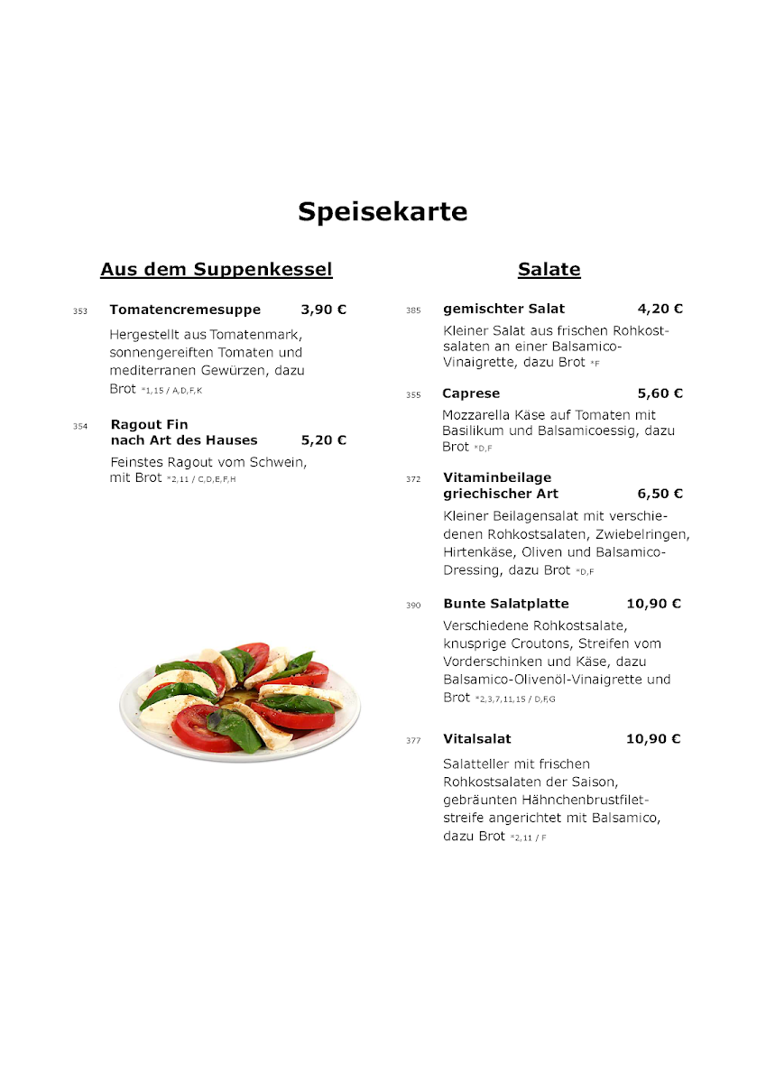 Speisekarte photo 2