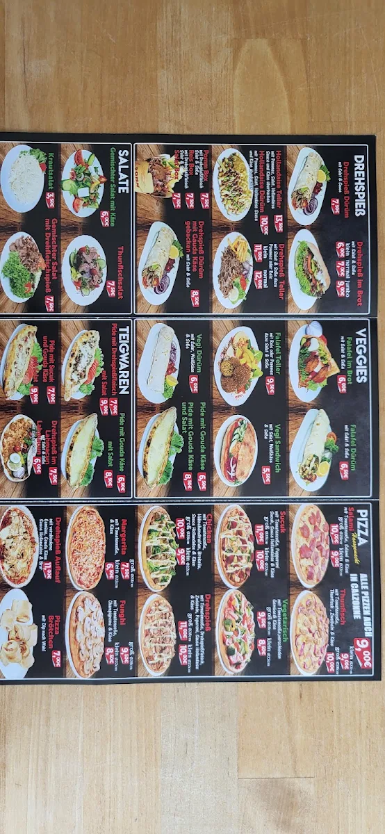 Speisekarte, Boberg Döner Pizza Haus