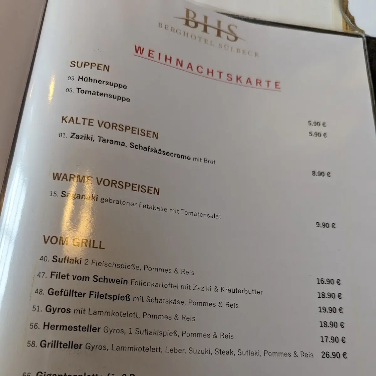 Speisekarte photo 2