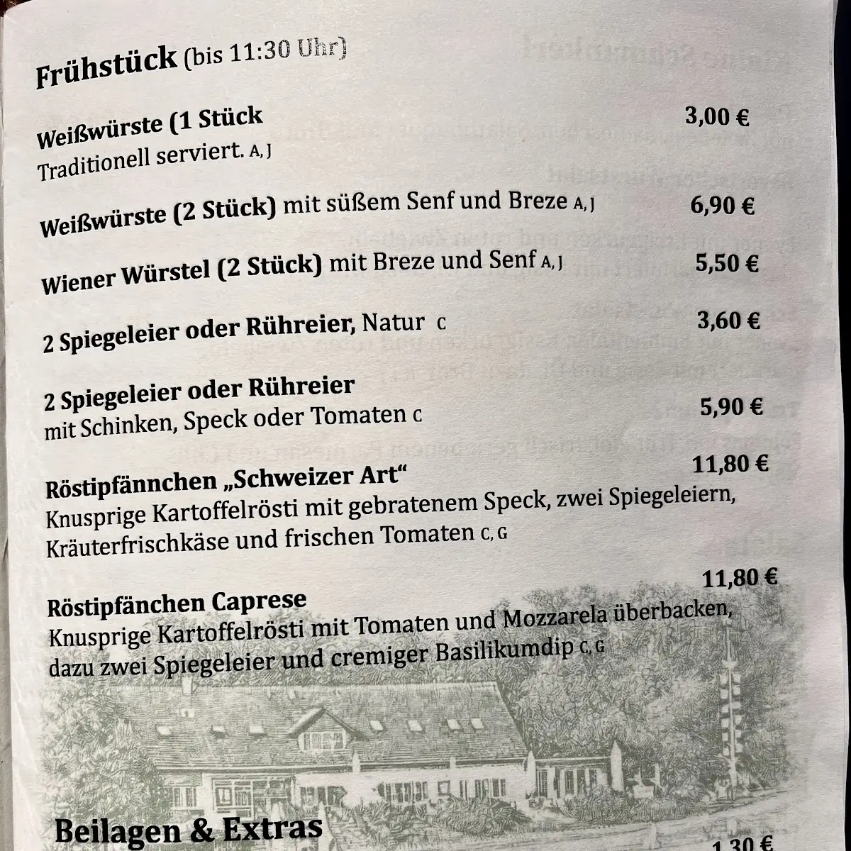 Speisekarte, Restaurant Dodos