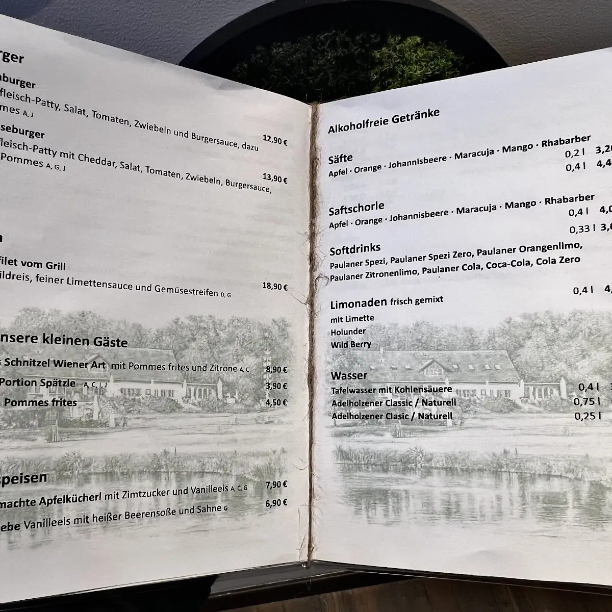 Speisekarte, Restaurant Dodos