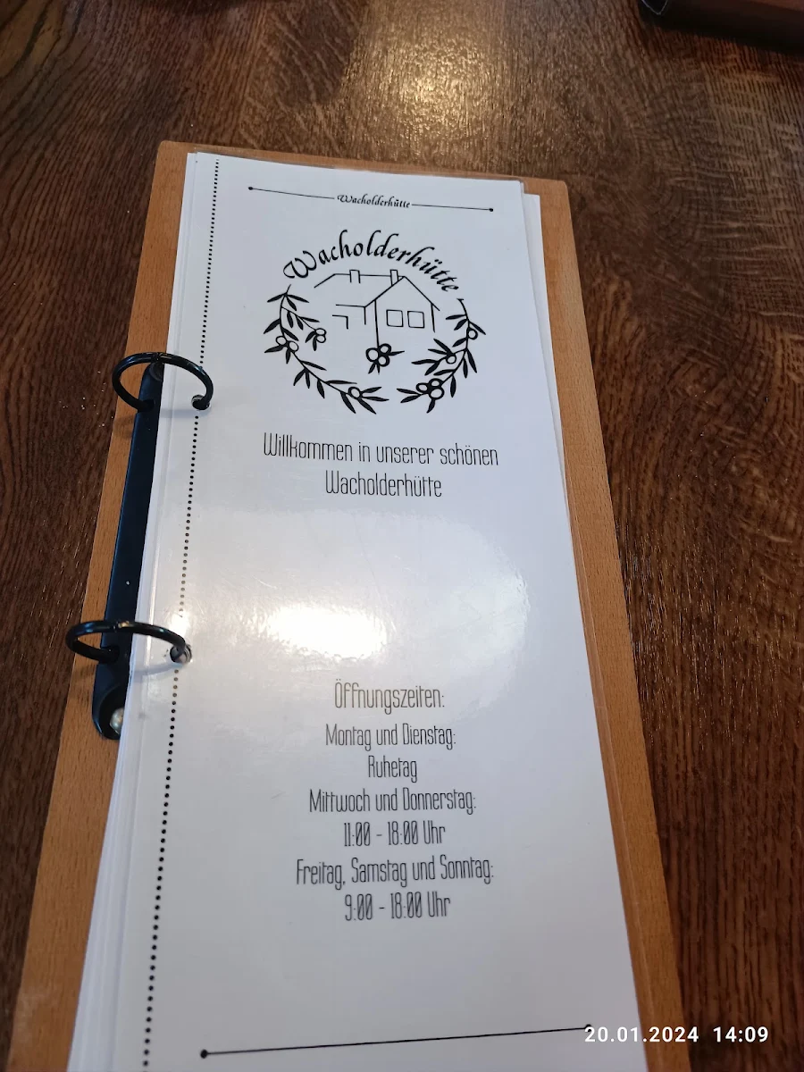 Speisekarte, Wacholderhütte