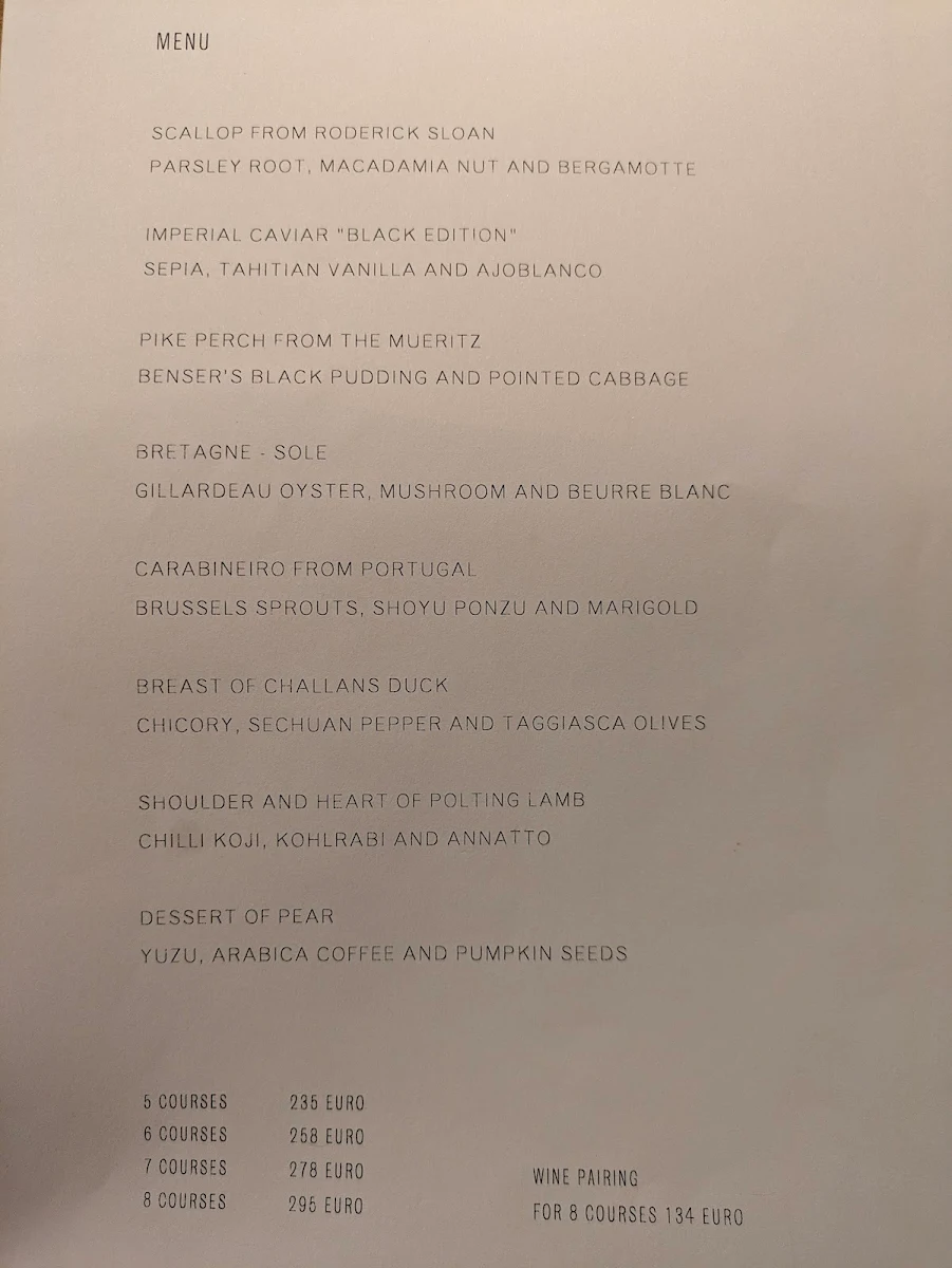 Speisekarte, FACIL
