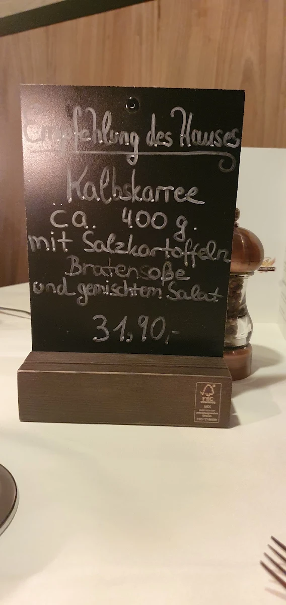 Speisekarte, Steak-House-Stuhr