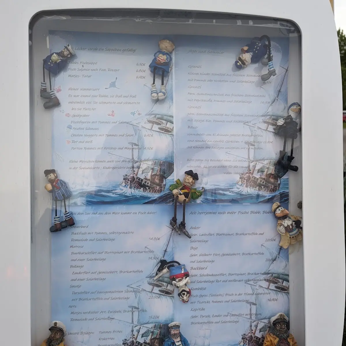 Speisekarte, Jacobs Fischgaststätte
