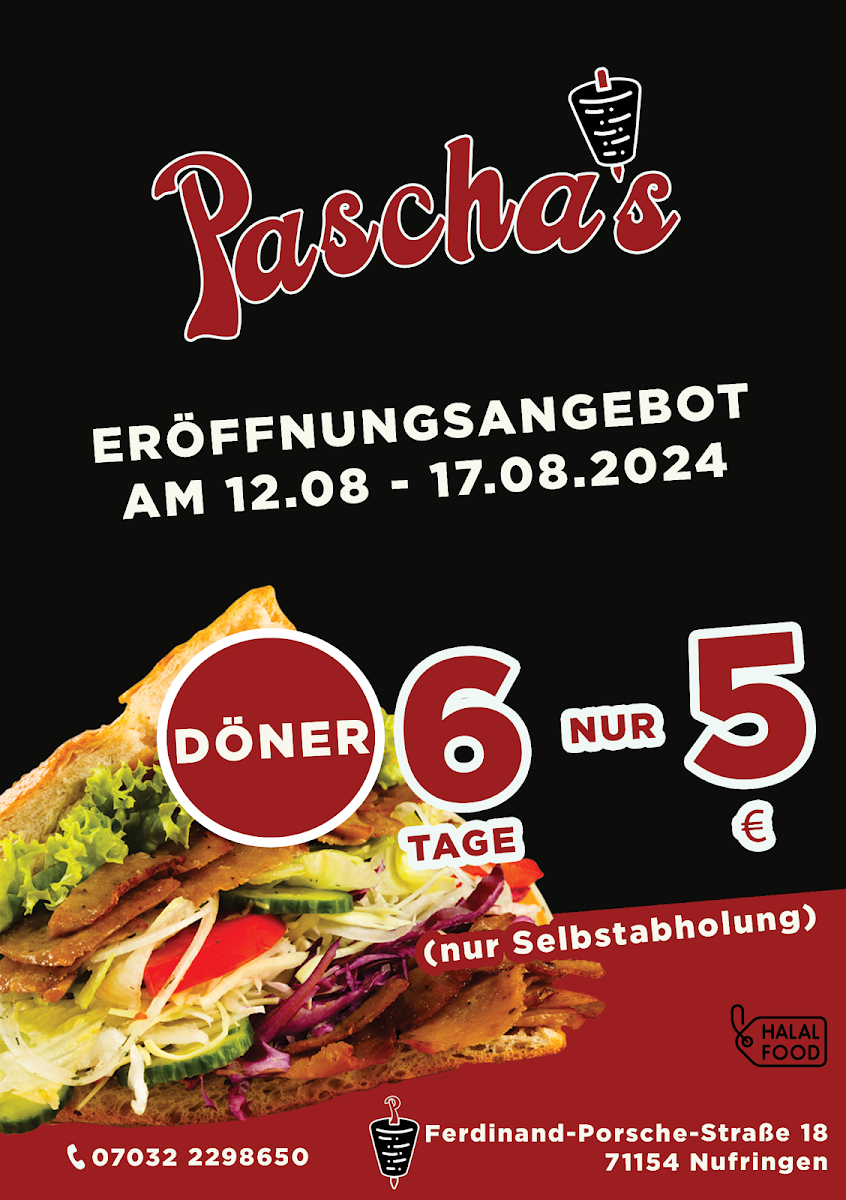 Speisekarte, Pascha's