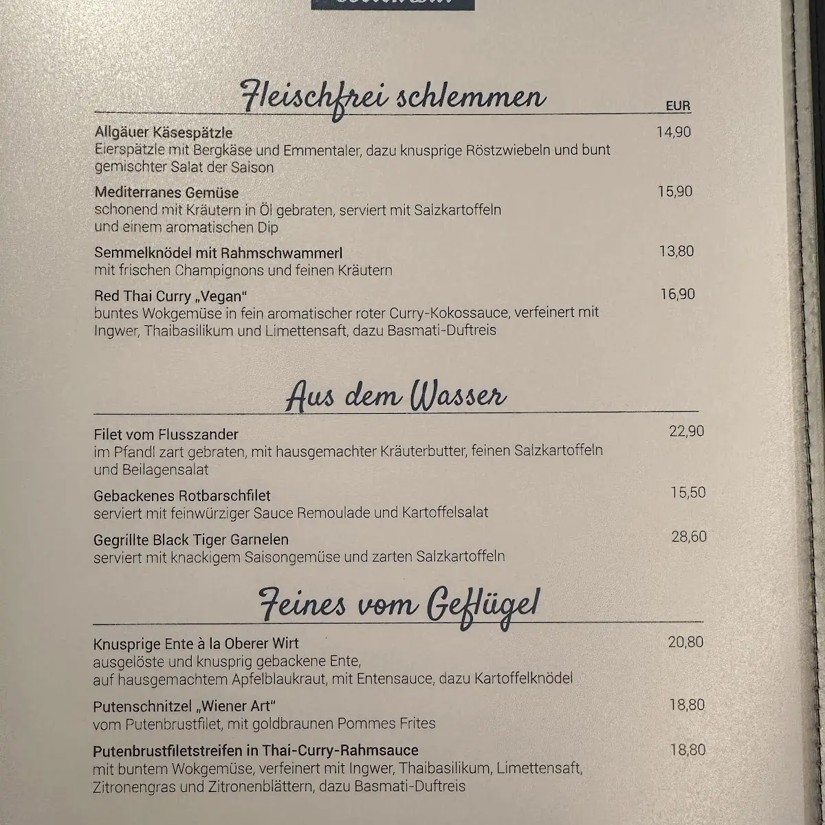 Speisekarte photo 1