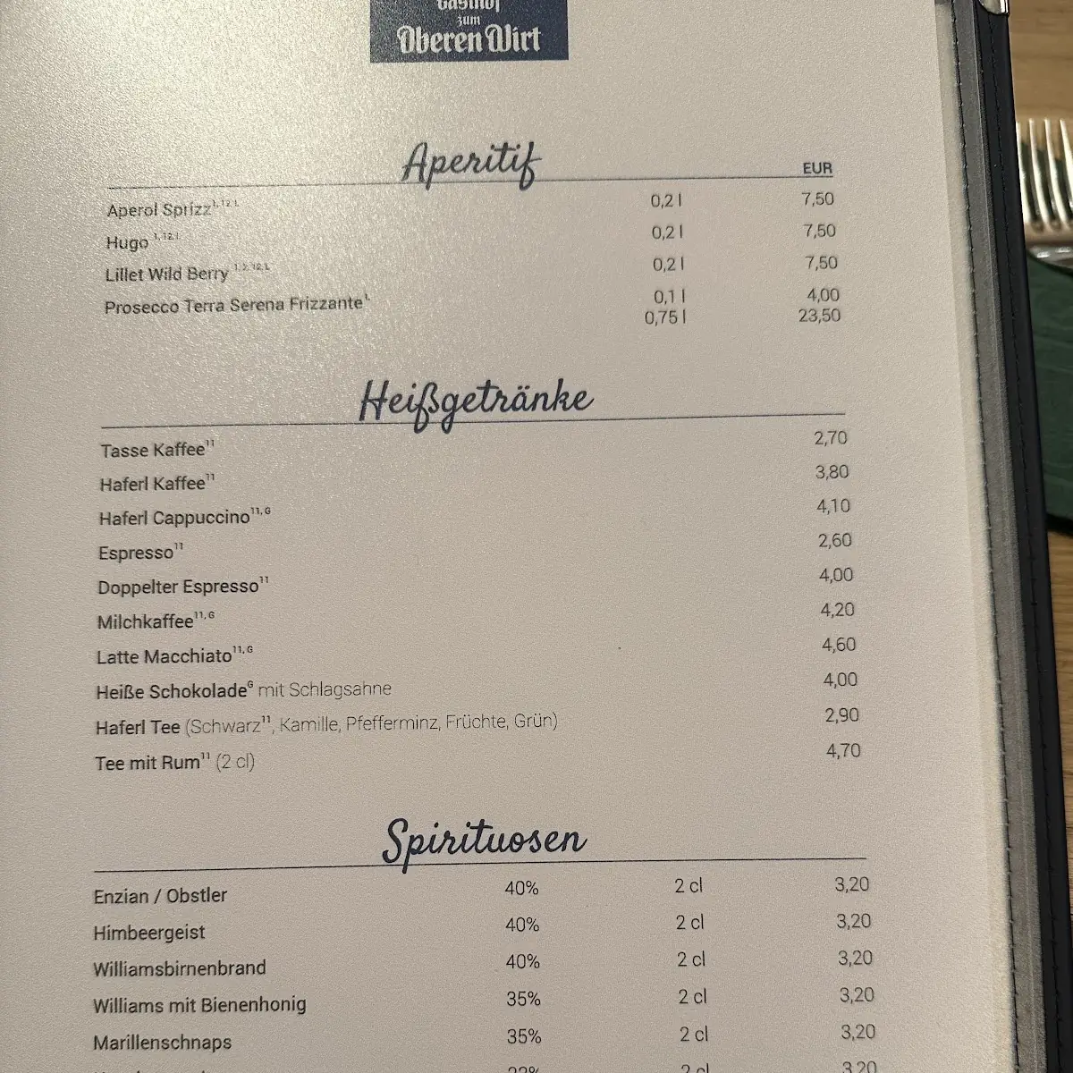 Speisekarte photo 2