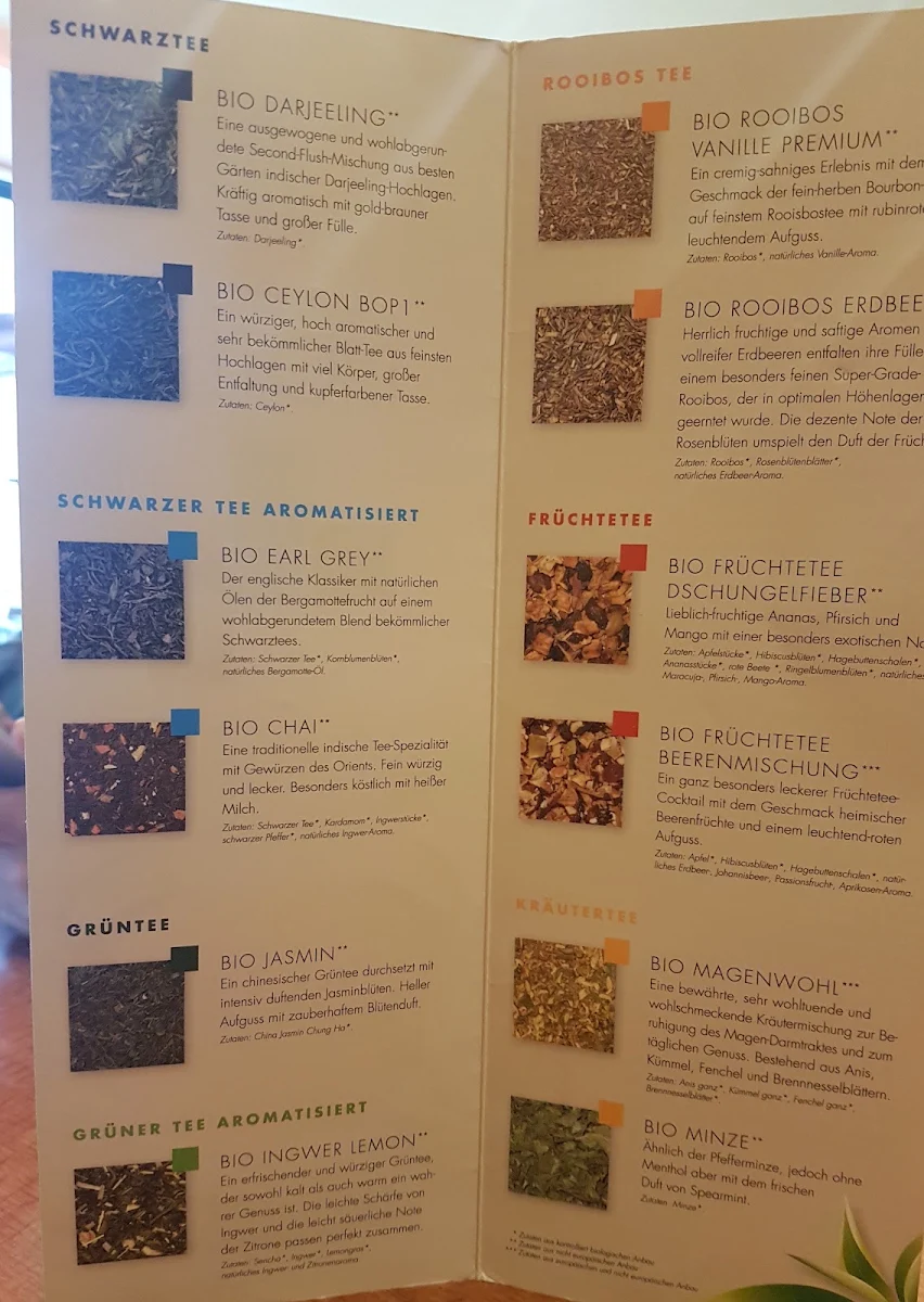 Speisekarte, Eiscafé Tirreno