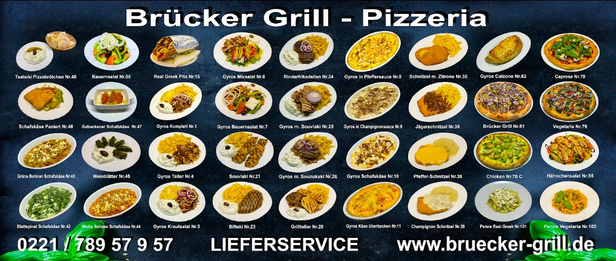 Speisekarte, Brücker Grill - Pizzeria