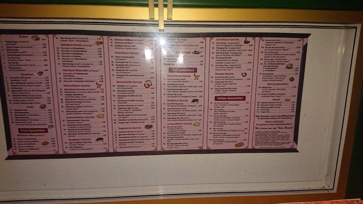 Speisekarte, Mekong Bistro