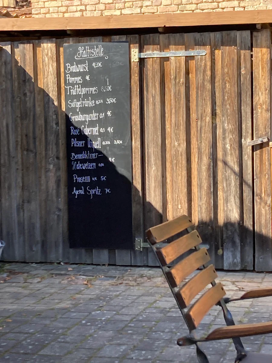 Speisekarte, Straßenbahndepot Heiligensee