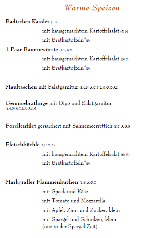 Speisekarte photo 1