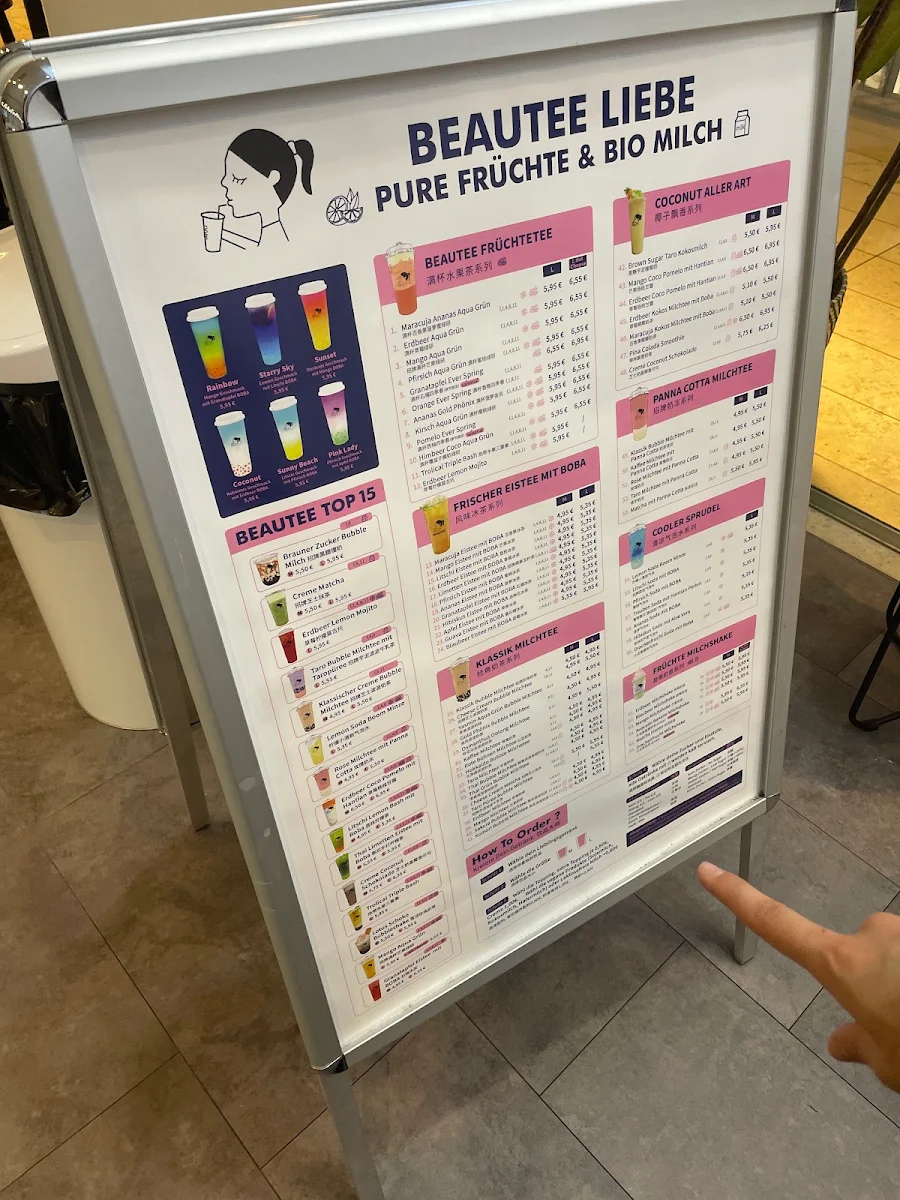 Speisekarte, Beautee Bubble Tea Dortmund