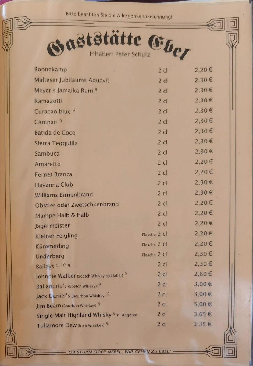 Speisekarte photo 1