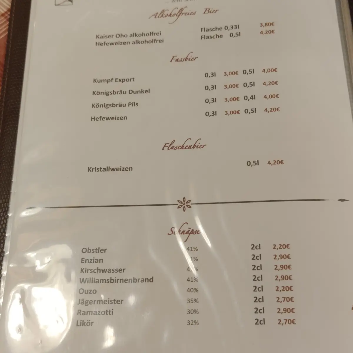 Speisekarte photo 2